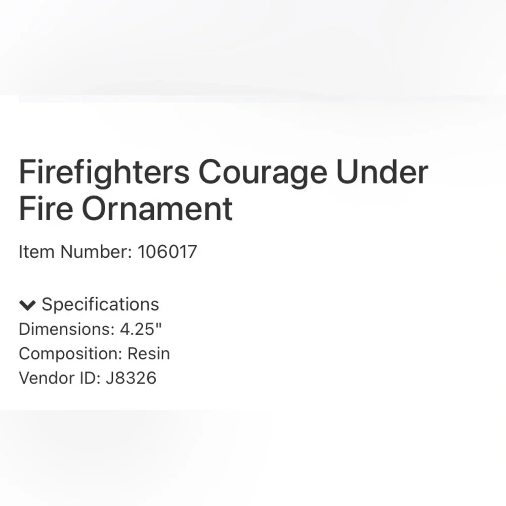 🚒3/$15 Firefighters: Courage Under Fire Ornament - Picture 6 of 7